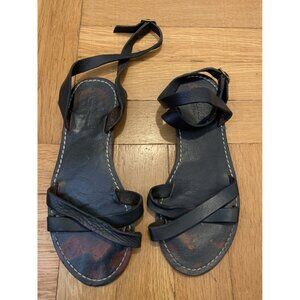 Madewell Black Saltwater Sandals 5 Women's